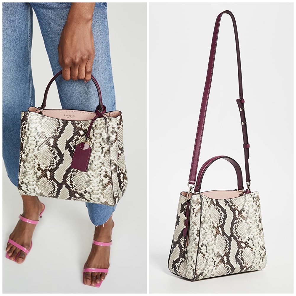 Kate Spade Fleur Embossed Small Top Handle Satchel - Picture 2 of 16